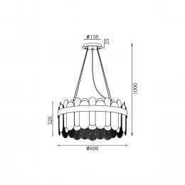 Подвесная люстра Vele Luce Delizia VL3185P12  - 6 купить